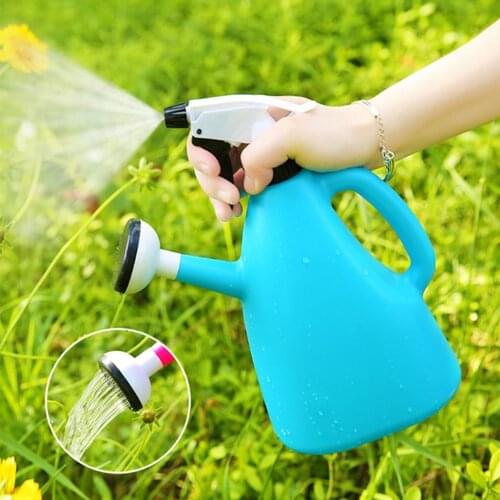 1L Plastic Watering Can Garden Plants Pressure Spray Water Kettle Adjustable Sprayer Home Plant Pot Bottle Watering Device 1L