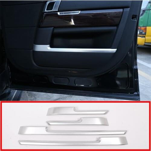 4pcs For Land rover Range Rover Vogue L405 Car-Styling ABS Chrome Interior Door Decoration Strips Trim Accessories Sticker New