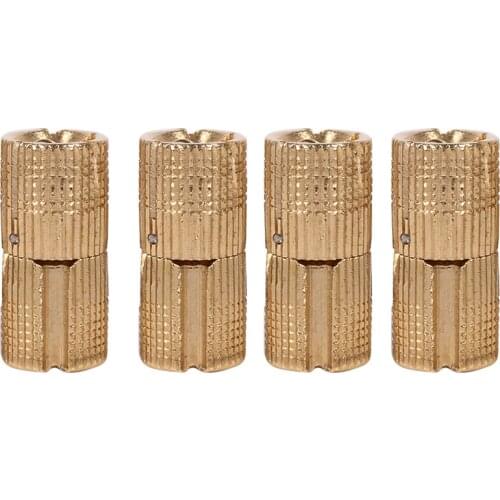 4Pcs/Set Copper Brass Cabinet Gift Box Concealed Barrel Hinge 8mm/10mm/12mm 180 anti-rust and corrosion-resistant durable&sturdy