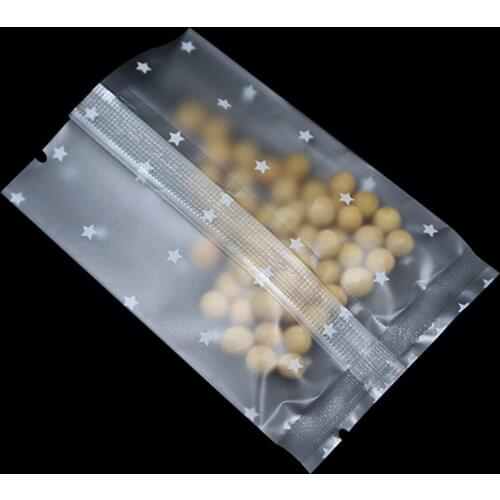 400Pcs/Lot Matte Clear Biscuit Candy Plastic Packaging Bags Open Top Heat Seal Food Snack Cookies Baking Packing Pouches
