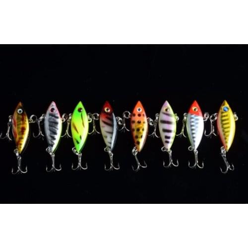 80pcs Winter Sinking VIB Fishing Lure 4cm2.8g Super Mini Artificial Vibration Wobblers Hard Plastic Tackle In Every Water Levels
