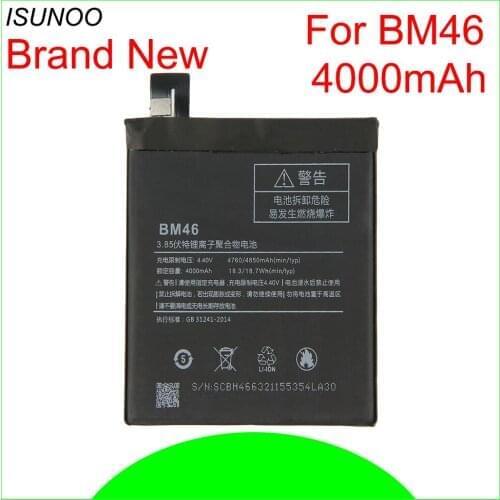 2pcs/lot BM46 Battery For Xiaomi Redmi Note 3 III Note3 4000mAh Mobile Cell Phone Batterie Rechargeable Battery
