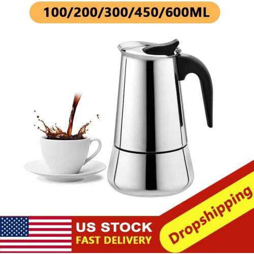 Aluminium Moka Pot Octangle Coffee Maker For Mocha Coffee Black Coffee Italian Coffee 100ml/200ml/300ml/450ml Pro Barista Pot#25