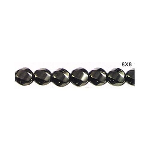 Hematite Twist Beads 8x8 mm
