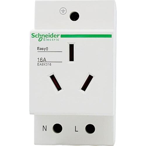 2P E 250VAC Electrical Adapter Air Switch EA9X316 Distribution Box Rail Socket 3 Hole 16A