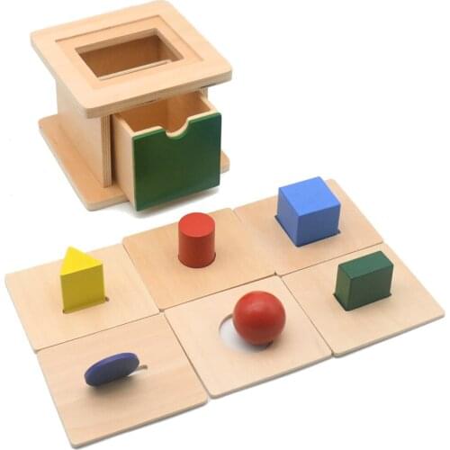 Baby Montessori Coin Imbucare Box With 6 in 1 Infant & Todders Toy Preschool Game Train Learning Permanence Box Toy J2644Y