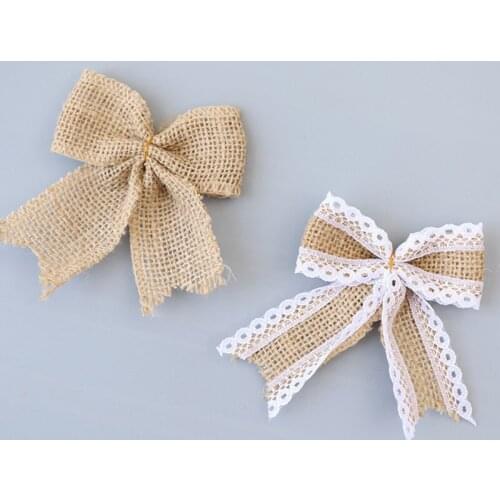 Fine Linen lace bow DIY handmade hand rope jewelry Christmas accessories gift box packaging decoration for multiple purposes