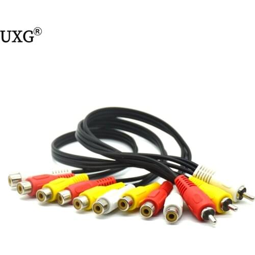 Audio Video Connect Cables AV Lotus Head 3 Male To 9 Female Line 9RCA DVD Set-top Box Connected To TV RCA Video Cable Split Line