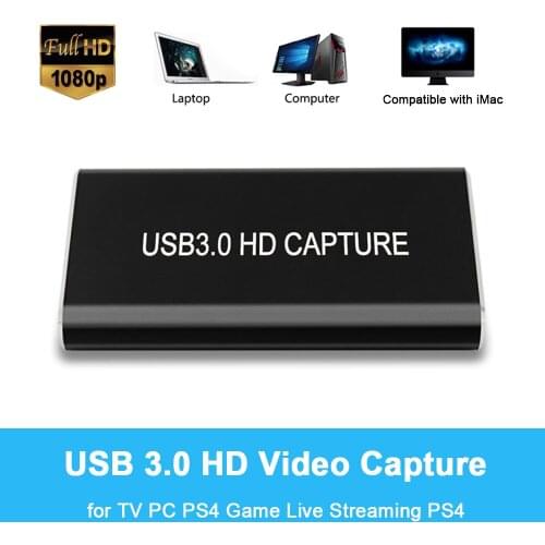 USB 3.0 Video Capture to USB 3.0 Type-C 1080P HD Video Capture Card for TV PC PS4 Game Live Stream for Windows Linux Game
