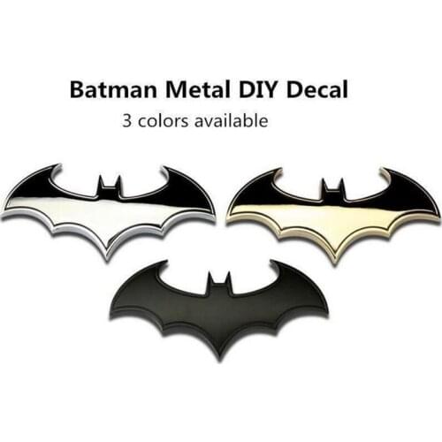Bat 3D Chrome Metal Motorcycle Auto Car Logo Sticker Emblem Badge Tail Decals 9449