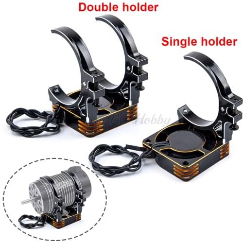 Metal Motor Fast Cooling Fan 40x40mm Aluminum Fan with holder for 1/10 1/8 RC Car 4068 4082 4092 4074 4274 4268 Brushless Motor