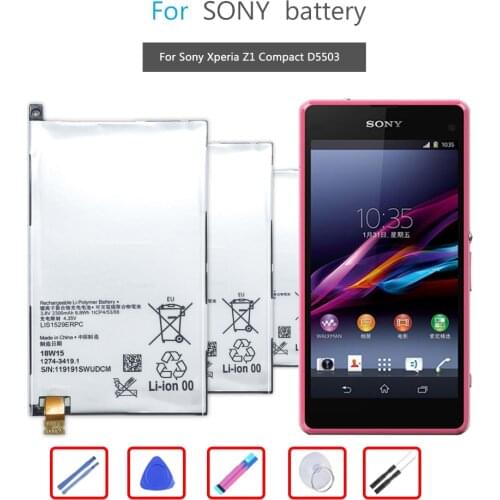 Mobile Phone Battery For Sony Xperia Z1 Compact Mini Z1mini D5503 M51w SO-04F Replacement Battery LIS1529ERPC 2300mAh