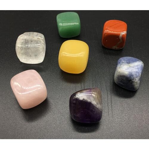 7 Chakra Reiki Healing Crystal Stones Set Natural Crystal Bulk Palm Polished Pocket Gemstones for Yoga Meditation Balancing