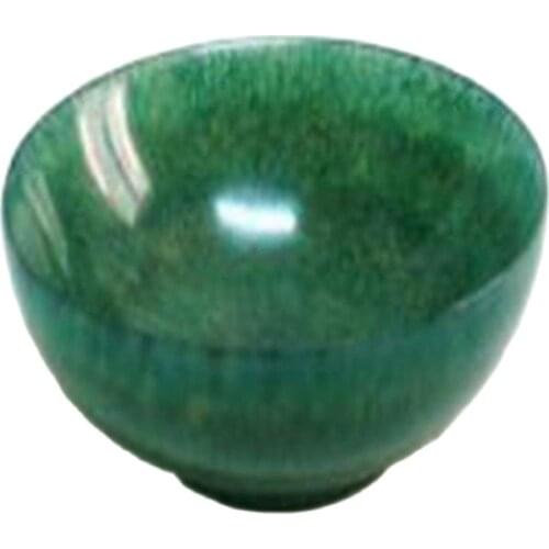 China Collectibles Handwork Jade Burnish Noble green Bowl