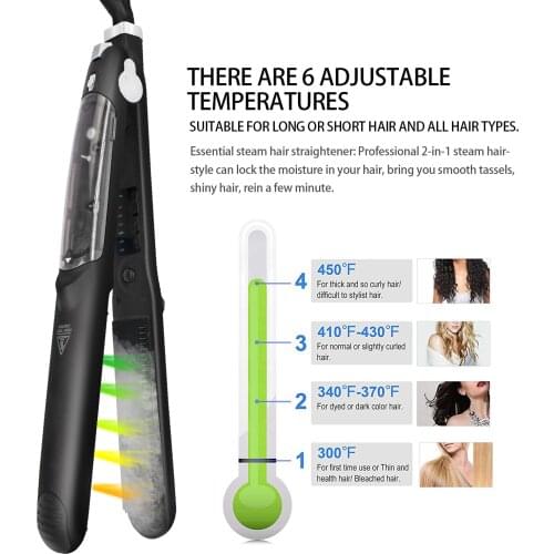 Steam Hair Straightener Titanium Ceramic Straightening Iron Professional Flat Iron Electric Hair Comb Hair Curler Dropshipping