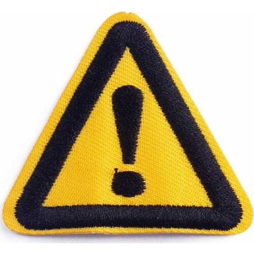 Warning Sign For Clothes Fusible Sewing Accessories Applique Iron On Patch Embroidery Badges Daisy Bag Hat Jeans Clothes Appliqu