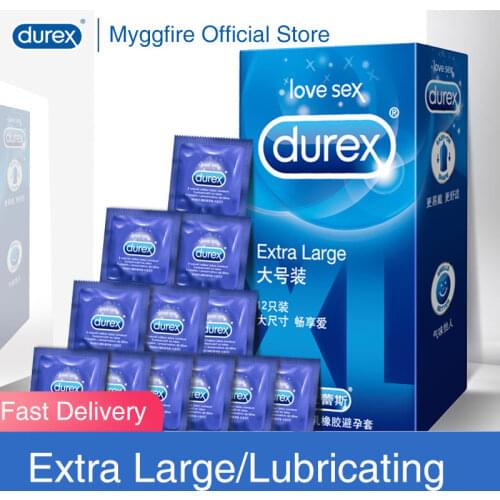 Durex Condoms XL Extra Large 56mm Thin Fitter More Lubricant Sex Toys Natural Latex Penis Sleeve Cock Goods For Adults Condones