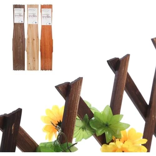 5Ft Expanding Wooden Garden Wall Fence Panel Plant Climb Trellis Support Decorative Garden Fence for Home Yard Garden Decoration