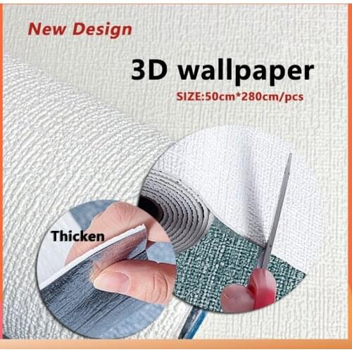 Self-adhesive Wall Wallpaper Soundproof Wallpaper Film Flame Retardant 3D Wall Stickers Living Room Bedroom Home Decor