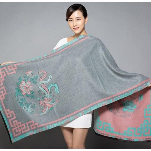 Travel scarf versatile warm blanket gray shawl charming winter cashmere scarf reversible shawl fashion party Scarf 2020