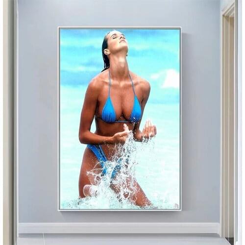 Silk Cloth Wall Poster Elle Macpherson Art Home Decoration Gift