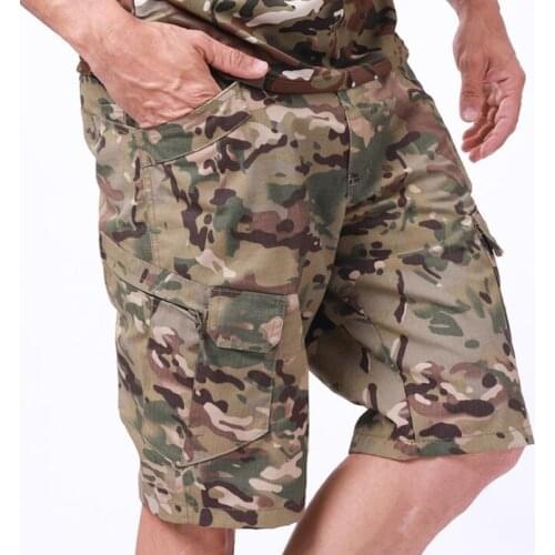 Tactical Shorts Men Outdoor Military Cargo Camo Short Pants Hiking Sports Combat Training Multi Pocket Shorts Bermuda Pantalones
