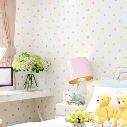 Modern 3D Cartoon Color Circle Dots Children Room Boys Girls Bedroom Wall Sticker PVC Self-adhesive Wallpaper Furniture Stickers