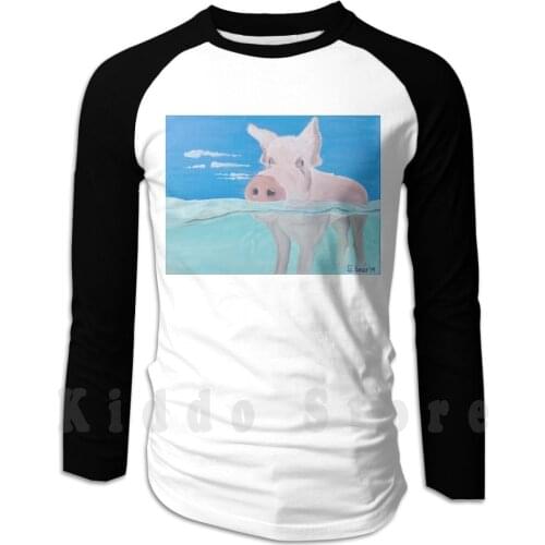 This Little Piggy hoodie long sleeve Pig Piggy Swine Water Break Water Ocean Sea Sky Blue Teal Green Pink Pink