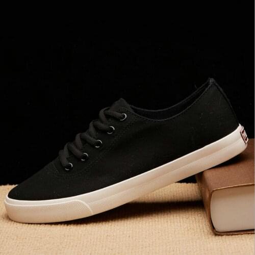 Summer Breathable Black Red Bule White Casual Vulcanized Shoes Boys lace up Breathable Flats Classic Men Canvas Shoes NN-19