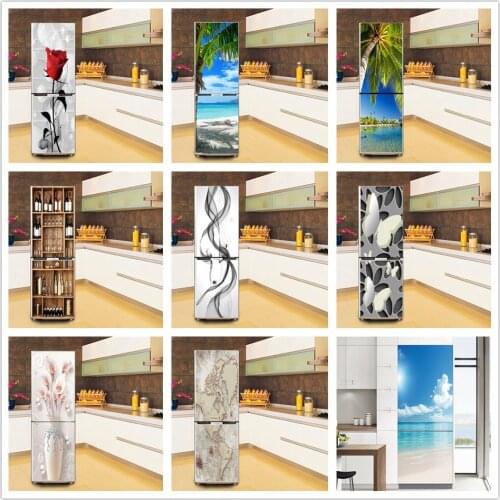 60x150cm Vinyl Fridge sticker for kitchen refrigerator decoration wallpaper Self-adhesive Waterproof Wall Decal Home Decor Mural
