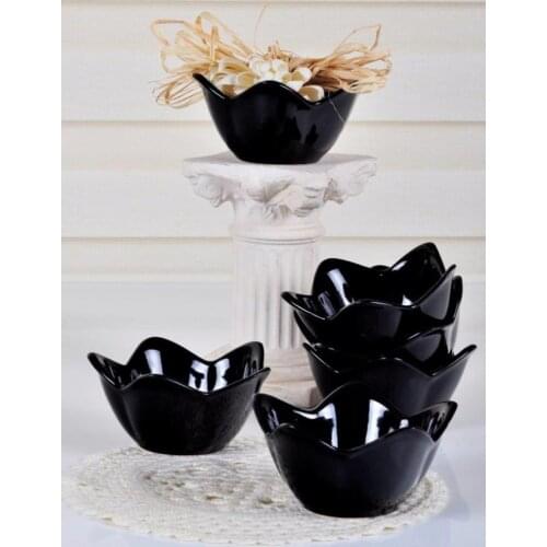 High quality 6 pcs appetizer catering containers sauce bowl black red white colors