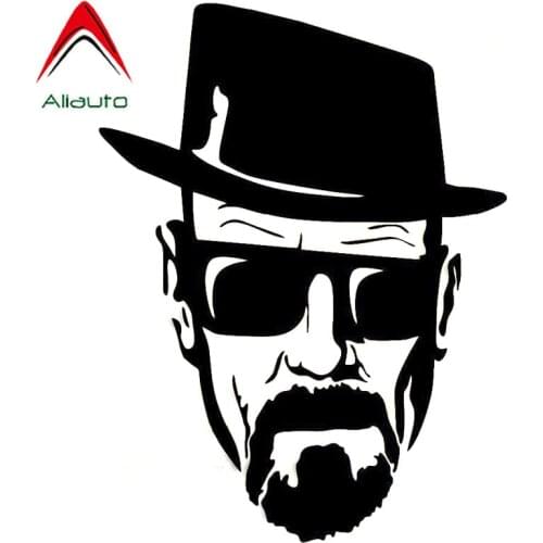 Aliauto Funny Car Sticker Heisenberg Breaking Bad Vinyl Accessories PVC Decal Black/Silver for Lada Niva Toyota Rav4,16cm*12cm