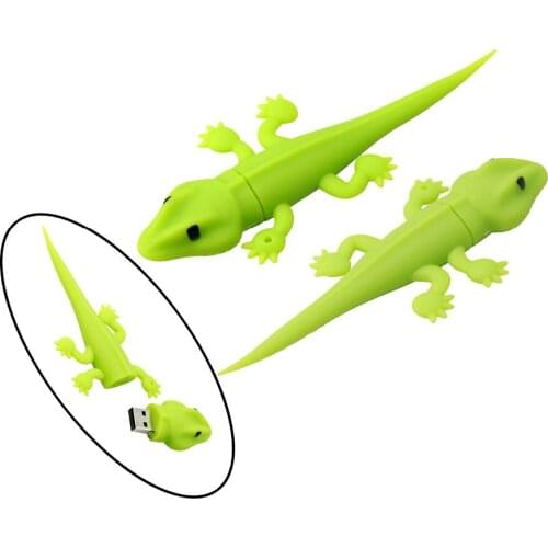 Green Lizard Chameleon Cartoon Animal USB Flash Pen Drive 4GB 8GB Memory Stick Storage Thumb Pendrive Key U Disk Creative Gift