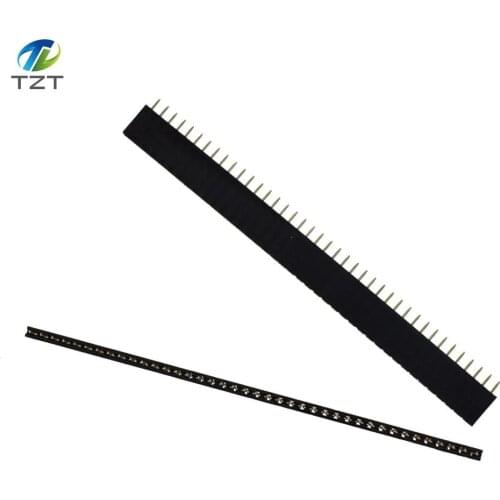 10PCS 2.54mm 40 Pin Stright Female Single Row Pin Header Strip PCB Connector