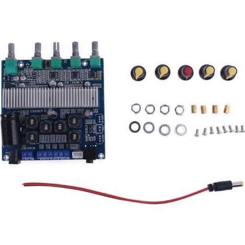 2*50W+100W Compatible 5.0 TPA3116D2 Power Subwoofer Amplifier Board 2.1 Channel Digital Audio Stereo Equalizer AUX Amp