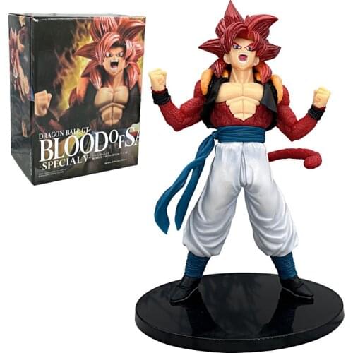 22cm Bandai Dragon Ball Z Goku Vegeta Super Saiyan Red Hair Gogeta Action PVC Collection Model Toy Anime Figure Toys For Kids