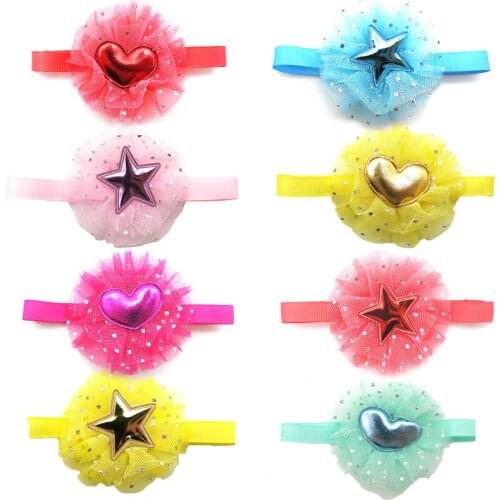 30 Pcs Pet Dog Cat Bow Ties Necktie Handmade Lace Style Puppy Dog Bow Tie Pet Dog Accessories For Small Medium Dog Bow Tie