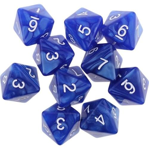Perfeclan 20x 16mm Polyhedral Acrylic 8-sided Dice D8 Dies Toy for Dungeons & Dragons Table Board Game Accessory
