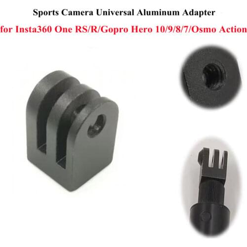 Aluminium Tripod Metal Adapter 1/4" Screw cnc Alloy Mount For Gopro 7 Black Siver White 6 5 8 9 SJCAM Accessories