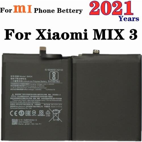 2021 Years BM3K Battery For Xiaomi Mix 3 Mix3 Mobile Phone Battery 3200mAh Replacement Bateria