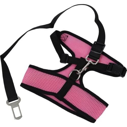 Car Safety Leash for Pet Dark pink - Size XL