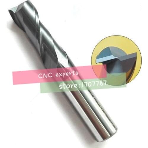 Free shipping 1PCS 2F-1.0~20.0mm tungsten carbide steel cutter CNC milling cutting hardness HRC50 carbide Milling cutter