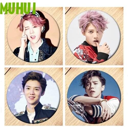 Free Shipping Kpop EXO LUHAN Brooch Pin Badges For Clothes Backpack Decoration Girls Jewelry Gift B164