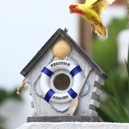 1pc Large Nest Bird House Handmade Wooden Cage Cage For Outdoor Garden Yard Hanging Pet Products Crafts