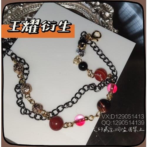 Anime Axis Powers Yao Wang Bracelet Ring Agate Cosplay Classical Game Men Women Girls Student Cartoon wristband Xmas Gifts