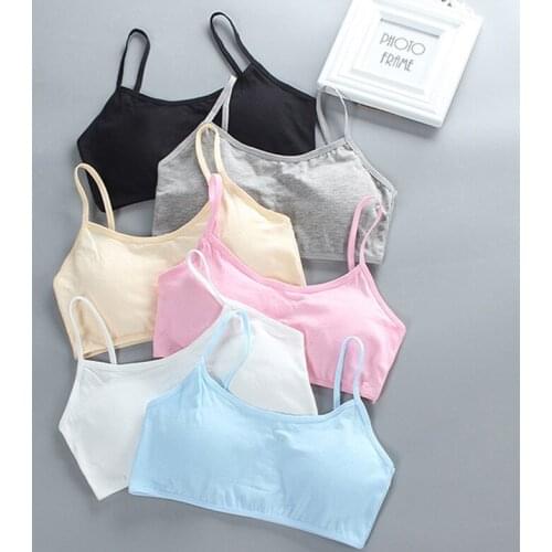 5PCS Teen bra girl vest Cotton Spandex Big Girls Sport 8-16 Years Adolescente Kids Underwear Letter Training teen bra