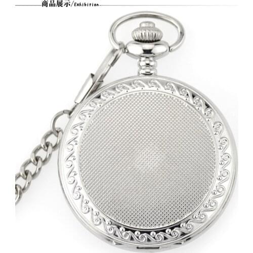 Antique Roman Arabic Number Quartz Pendant Chain Pocket Watch for Men and Women with Necklace Pocket Chain