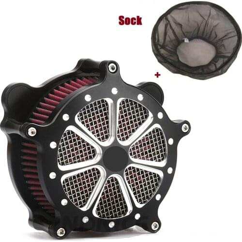 CNC Cut Air Cleaner Red Intake Filter Rain Socker Cover Fit For 2008-2016 Touring Road King Glide FLHX FLHR FLTR FLHT