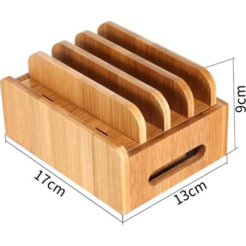 Wooden Charging Dock Station for Mobile Phone Holder Stand Bamboo Charger Stand Base For Tablets For iphone