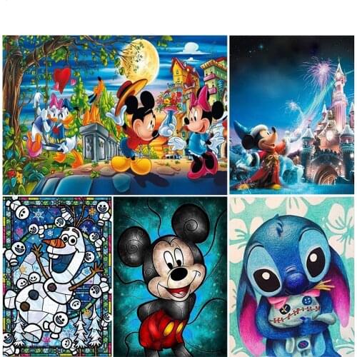 Disney Mickey Stitch 5D DIY Diamond Painting Diamond Embroidery Full Diamond Mosaic Cross Stitch Kits Home Decor Handmade Gift